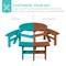 Best Choice Products 6-Person Circular Outdoor Wooden Picnic Table w/ 3 Built-In Benches, Umbrella Hole